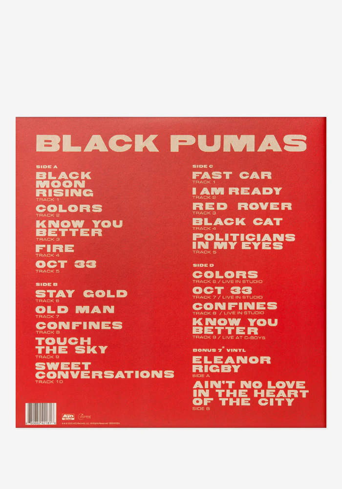 Black Pumas Deluxe Edition Exclusive 2LP+7" (All My Favorite Colors) - Image 4